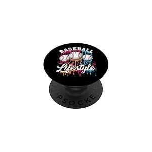 Baseball Lifestyle Home Assiette Glace Drip PopSockets PopGrip Adh&eacute;sif