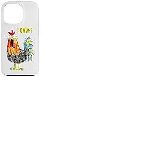 F-caw-f Poulet Rigolo Costume De Carnaval Poulet Coque pour iPhone 13 Pro