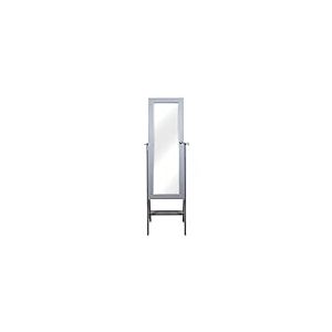 Prinz Armoire à bijoux avec miroir, armoire de rangement à bijoux pour chambre à coucher, montage mural ou sur porte, poser au sol avec miroir pleine longueur, organiseur de collier, 3 étagères