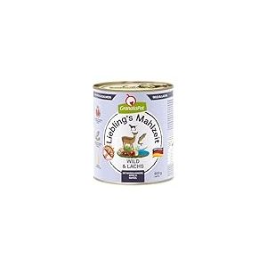 GranataPet Liebling's Repas au gibier et au Saumon - Nourriture Humide pour Chien - sans céréales et sans Sucre - Aliment Complet - 6 x 800 g
