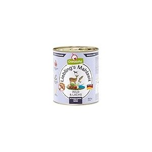 GranataPet Liebling's Mahlzeit Wild & Saums, 6 x 800 g, Nourriture Humide pour Chien sans céréales et sans Sucre ajouté, Nourriture complète à Haute teneur en Viande et huiles de qualité supérieure