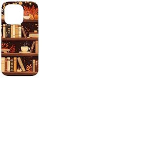 Bookish Étagère rétro d'automne Bibliothèque d'automne Coque pour iPhone 15 Pro
