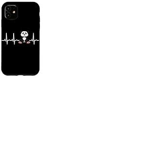 Panda Heartbeat Panda EKG Heart Idée amusante pour les amateurs de panda Coque pour iPhone 11