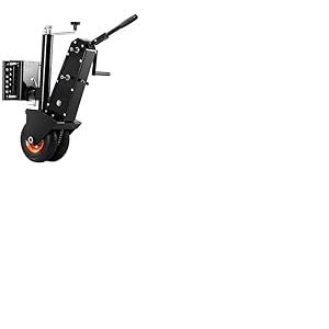 VEVOR Chariot de Remorque, Capacité Charge de Languette 227 kg, Hauteur 330-590 mm, Pneu Caoutchouc Pneumatique 22,8 cm, Entraînement Manuelle ou Par Clé Électrique, pour Déplacer Remorque Camping-car