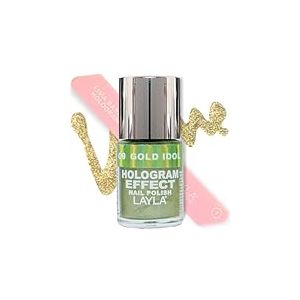 Layla Cosmetics Milano Hologram Effect Vernis &agrave; Ongles Gold Idol 10 ml
