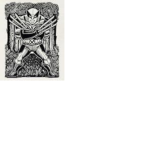 Komar Marvel Wolverine Lino-Cut Tableau mural pour chambre d'enfant 40 x 50 cm