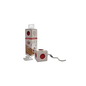 Allocacoc Power Cube 1307/DEEXPC Chargeur extendeur pour Smartphone/Tablette USB 2.1 Blanc et Rouge
