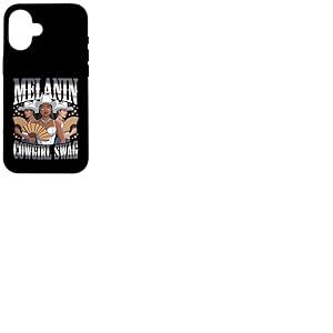 Funny Melanin Cowgirl Saying Black Western Swag Femmes Hommes Coque pour iPhone 16