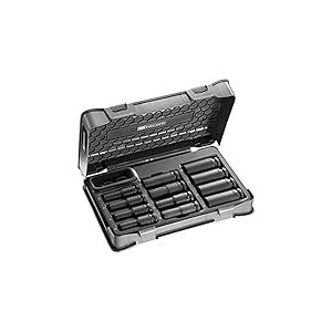 FACOM NSDL.405A Composition d'outils de Douilles longues impact, Noir, 1/2", 10 à 24 mm, 12 Pièces