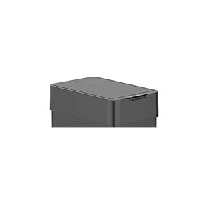 Couvercle de Poubelle de cuisine automatique 60L SILVERLAKE BLACK en acier Inox avec cerclage Ouverture papillon