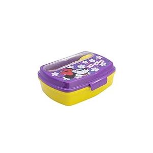 Stor Boîte à déjeuner rectangulaire pour enfant avec couverts Minnie