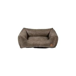 JACK AND VANILLA - Sofa pour Chien JV Classy - Panier de Couchage Durable et Tout Confort pour Chiens - Simili Cuir, Couleur Stone, L, 100 x 70 x 27 cm