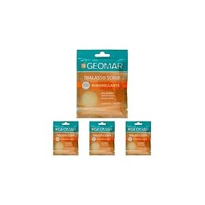 GEOMAR | Thalasso Gommage Remodelant, Avec Sel Marin, Sel d’Epsom, Huile de Café et extraits de Guarana et Capsico, Made in Italy, 85 g (Lot de 4)