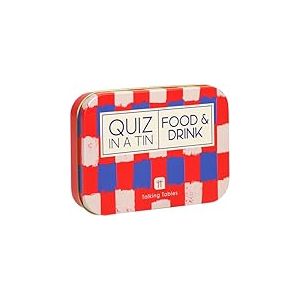 Talking Tables Christmas Festive Food and Drink Quiz Game, Question Cards After Dinner Party, Fun Travel Pocket Games Adults, Present, Card Games, Secret Santa, Ages 14+