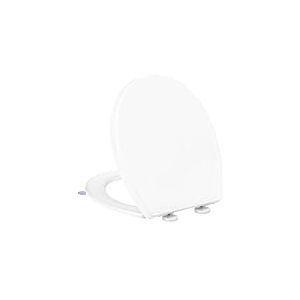 YEAUPE PRO Abattant WC Forme O, Abattant WC avec Frein de Chute, Lunette WC avec Fermeture en Douceur, Lunette de Toilette Universelle Charni&egrave;re avec gabarit d'installation, 44,6 * 37,2x 4,3 CM