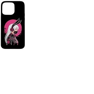 Cyberpunk Girl avec Masque Sci-FI Anime Manga Oreilles De Coque pour iPhone 15 Pro Max