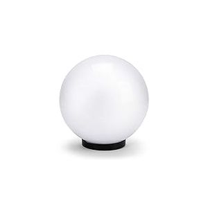 Globe de jardin, lampadaire d'extérieur 200 mm, douille E27, compatible LED, étanche IP44, sphère pour jardin, parcs, copropriétés, terrasses. Blanc