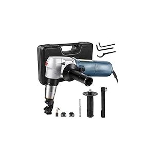VEVOR Grignoteuse Électrique 625W Cisaille Grignoteuse à Tôle Épaisseur Coupe 4 mm, Outil Professionnel Découpe Métal & Tête de Coupe Réglable Orientable 360° pour Acier Plastique Cuivre Verre Bleu