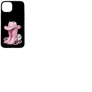 Bottes de Cowgirl Roses avec Strass et Boule Miroir pour Femmes et Filles Coque pour iPhone 15 Plus