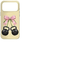 Kettlebells Bouilloire pour Filles et Femmes avec n&oelig;ud Rose Coque pour iPhone 17 Pro Max