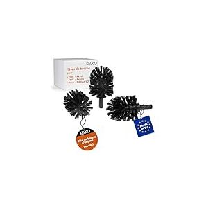 Originale KEUCO bross de Rechange Noire, 3 pi&egrave;ces, pour Plan, Rose, AVENO, REVA, MOLL, Edition 90 Ensemble Brosse WC, &Oslash; 6,7 cm, t&ecirc;te de Rechange
