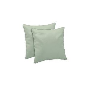 Giovanni Dolcinotti MADE IN ITALY Lot de 2 taies d'oreiller, canapé, 50 x 50 cm, Housses de Coussin décoratives, 100% Coton, Effet Soie, Housses avec Fermeture éclair cachée, Bambou, modèle Atlanta