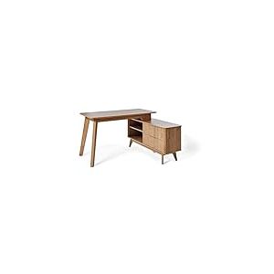 Jahnke Wave C 150 E Bureau, d'ing&eacute;nierie Mat&eacute;riau : Bois Fer, Ch&ecirc;ne Montana NB, Taille Unique