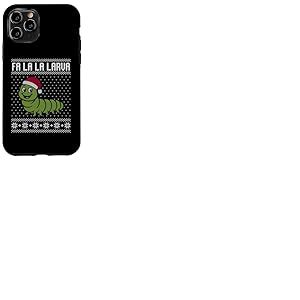 Pull moche Fa la la Larva, drôle d'insecte Noël Coque pour iPhone 11 Pro