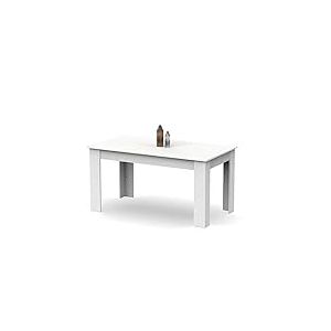 MUEBLES PITARCH Table de Salle à Manger, Table de Salon ou de Cuisine, pour 6 Personnes, rectangulaire, 140 x 80 cm (Largeur x Profondeur), Blanche, Moderne, élégante, résistante