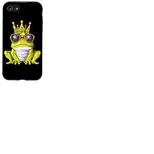 Grenouille Royale avec Couronne Et Lunettes De Soleil Roi Coque pour iPhone SE (2020) / 7/8