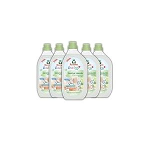 RAINETT Baby - Lessive Bébé - Efficace Contre Les Taches Tenaces - Extraits Naturels de Camomille - Hypoallergénique - Sans Colorants - Flacon Recyclé & Recyclable - Ecolabel - 110 Lavages - Pack de 5