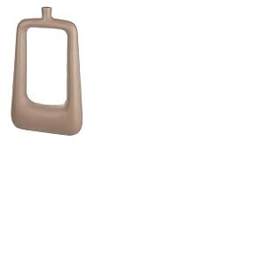 Casablanca Grand Vase Trou Vase carr&eacute; d&eacute;coratif en Aluminium - D&eacute;coration Salon Automne - D&eacute;coration d'anniversaire - Couleur : Beige Marron - Hauteur 41 cm