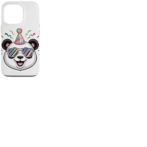 Panda Ours Chapeau De Fête D’Anniversaire Lunettes De Soleil Coque pour iPhone 13 Pro
