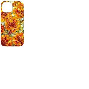 Marigold Fleur de Naissance Octobre Fleur Colorée Orange Coque pour iPhone 15