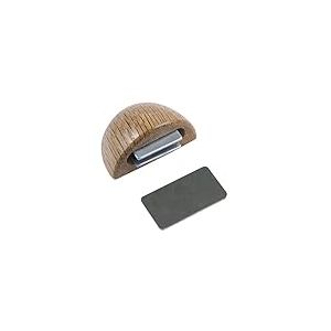 Amig - Butée magnétique adhésive pour portes de passage | 48 x 25 mm | Modèle 407 | Finition en bois de chêne | Fixation au sol | Installation facile