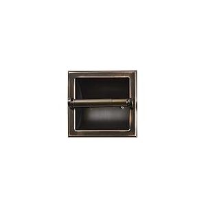 SENTO Support de Papier Toilette encastr&eacute; Mural en Acier Inoxydable avec Support de Montage arri&egrave;re, Installation Facile, m&eacute;tal Robuste, Bronze huil&eacute;