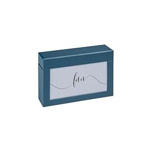 walther design Boîte de Rangement pour 100 Photos 10x15 cm, Boîte à Photos Fun, Bleu, FB-116-L