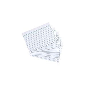 LANDRE 100420216 Cartes d'index lign&eacute; sur, A8, Lot de 200, blanc