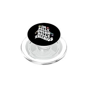 Rétro Groovy Im Billy Doing Billy Things Funny Fête des Mères PopSockets PopGrip pour MagSafe