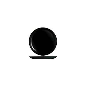 PENGO 6800627 Plat plat Premiere, verre opale, noir, 27 cm, verre