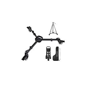 K&F Concept Dolly Trépied Robuste Support à roulettes, Chariot Universel pour Trépied, Pieds Réglables et Sac pour Trépied, Appareils Photo, Caméscopes, Capacité de Charge de 20kg