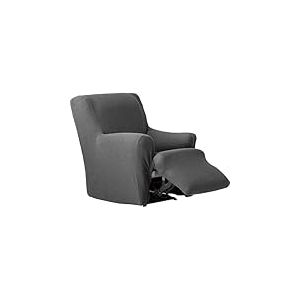 ECOMMERC3 Housse de Fauteuil Relax bi-élastique en Une pièce, Respirante et Facile à Installer - Housse de Fauteuil Pieds Ensemble Couleur Grise Protection complète avec Mousse de Fixation