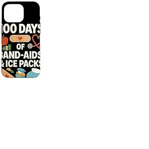 100 Days of Band Aids and Ice Packs Infirmi&egrave;re Scolaire Coque pour iPhone 16 Pro