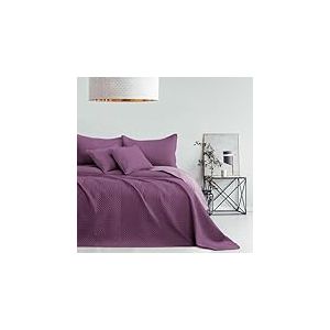 AmeliaHome Couvre-lit Violet Lilas 170 x 270 cm - Couvre-lit matelass&eacute; ultrasonique - Polyester Softa
