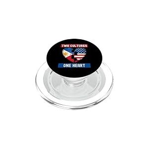 Moitié philippin moitié Drapeau américain américain philippin américain PopSockets PopGrip pour MagSafe