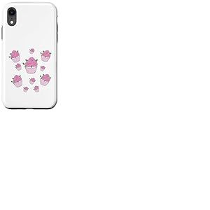 Illustration Mignonne du d&eacute;sert Rose Cupcakes et Roses Coque pour iPhone XR