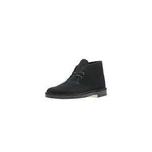 Clarks Homme Desert Boot Bottine Chukka, Daim Noir 1, 41 EU