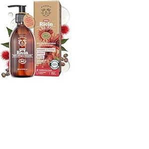 Bionoble Huile de Ricin Bio 200ml - Huile Pousse Cheveux, Cils, Sourcils, Barbe, Ongles - Huile Cheveux - 100% Pure, Naturelle et Pressée à Froid - Vegan Castor Oil - Bouteille en Verre + Pompe
