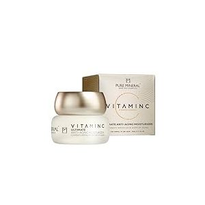 Pure Mineral - Crème Anti-Âge Ultime Vitamine C pour Peaux Normales à Sèches - Combat les Rides, Raffermit - Minéraux de la Mer Morte, Hydratation Intense - Sans silicones, sulfates, parabènes - 50ml