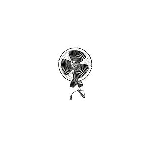 All Ride 871125229997 Ventilateur, 24 V, avec pince de fixation, Noir